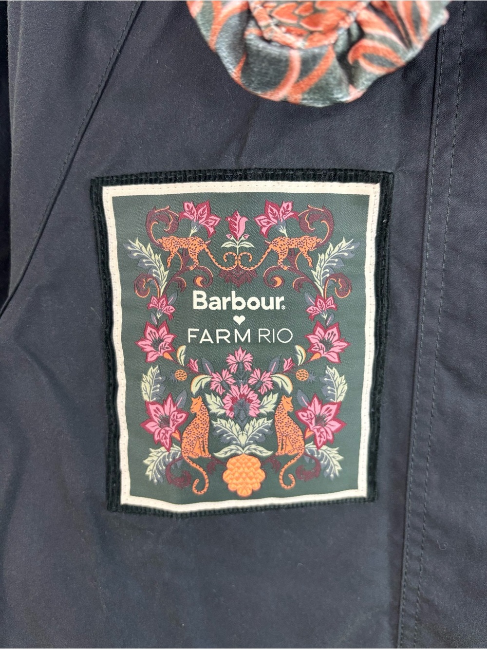 Anthropologie Barbour x FARM RIO Maria-Clara Waxed Jacket - Picture 5 of 15